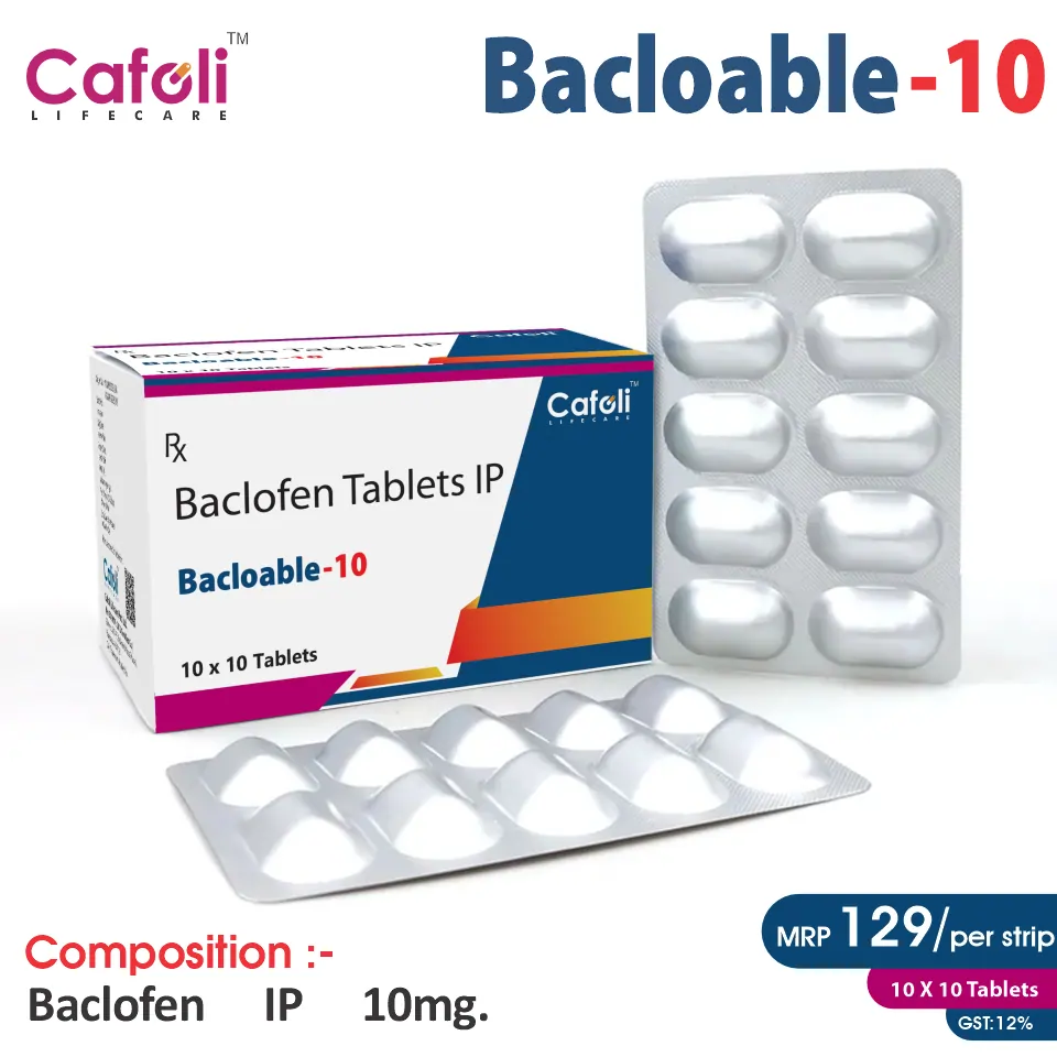 Baclofen 10mg Tablet at Best Price in PCD Pharmacia Franchise for Muscle Relaxant and Muscle Spasms, Spinal Cord Injury